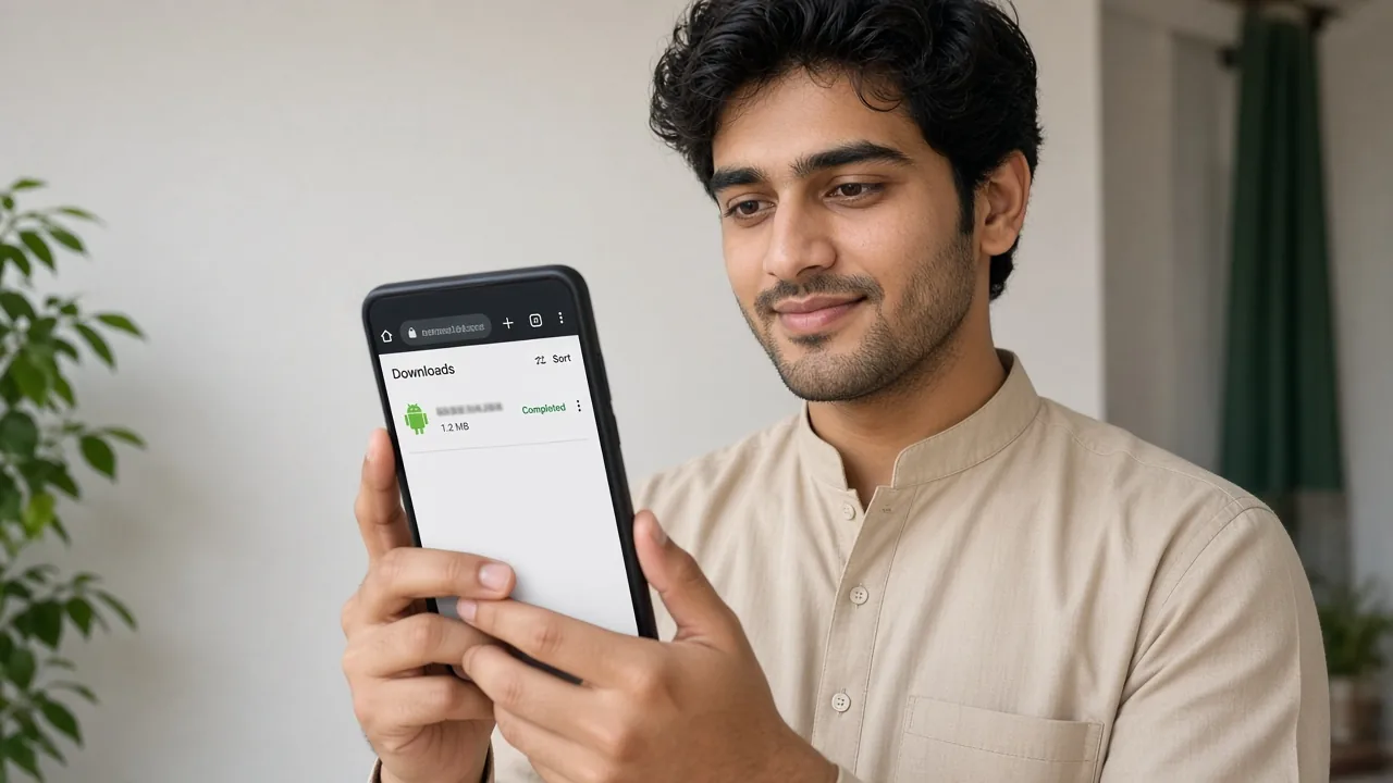Pak Super APK Download page open on an Android phone in Pakistan