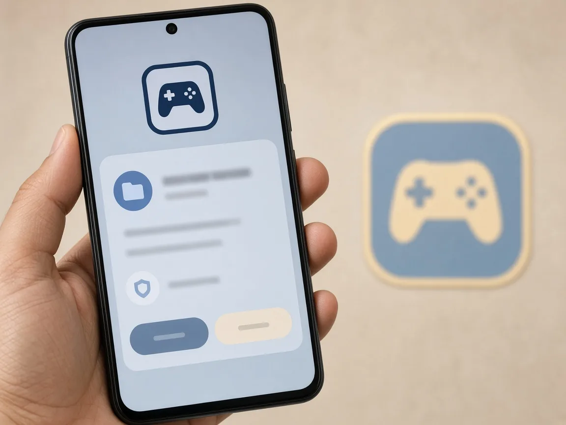 Android APK installation permission screen beside a mobile game app